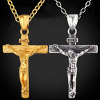 [Duplicate] Stainless Steel Jesus Cross Necklace with Chain | Christian Jewelry