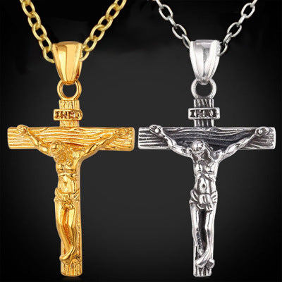 [Duplicate] Stainless Steel Jesus Cross Necklace with Chain | Christian Jewelry