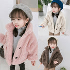 Korean Style Thick Fleece Baby Top in Solid Color