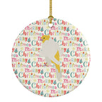 Parisian Trumpeter Canary Christmas Ceramic Ornament