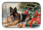Belgian Tervuren Cozy Christmas Dish Drying Mat