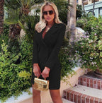 Minimalist Solid Color Suit Jacket for Women