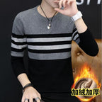 Men's Wool Sweater and Faux Cotton Jacket for Fall/Winter