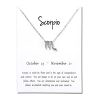 Zodiac Alloy Pendant Necklace Wholesale Christmas Gift
