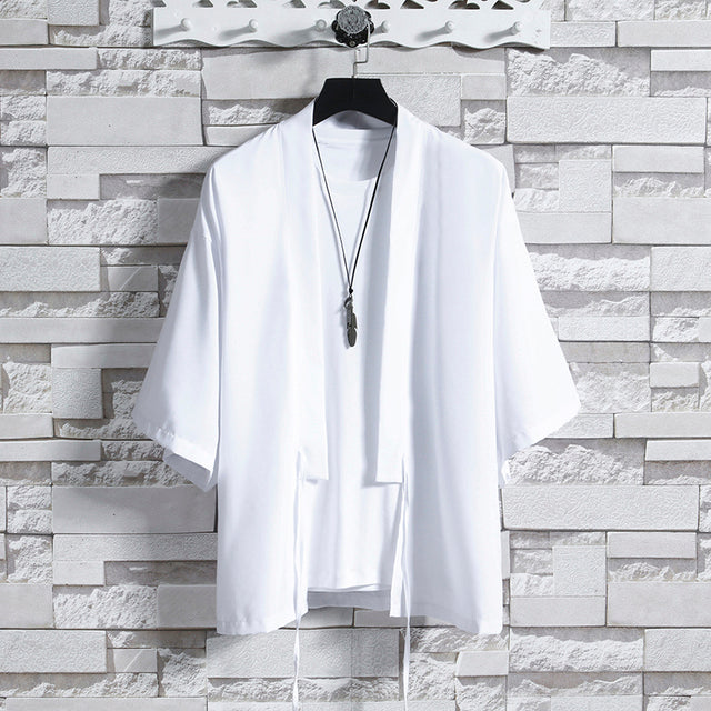 2024 Summer Men's Japanese Kimono Jacket and Shirt