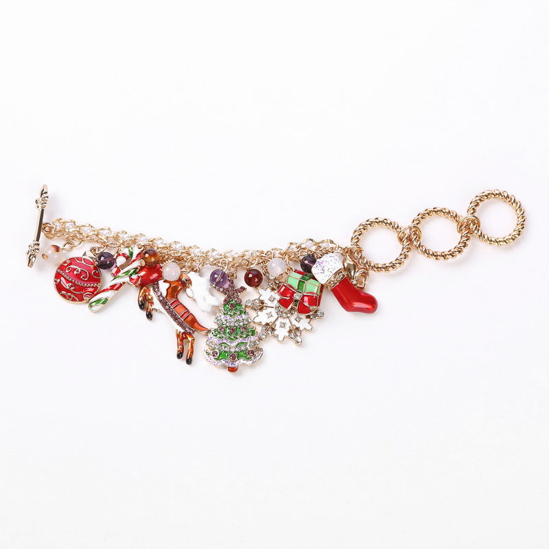 Factory Direct Christmas Bracelet with Snowflake Design