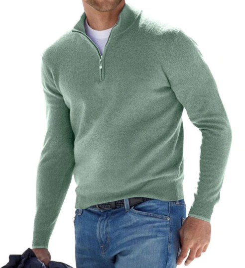 Basics™ Men's Cashmere Zip Sweater (Single Item)