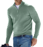 Basics™ Men's Cashmere Zip Sweater (Single Item)