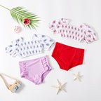 Cute Cartoon 3-Piece Girls' High-Quality Swimsuit Set