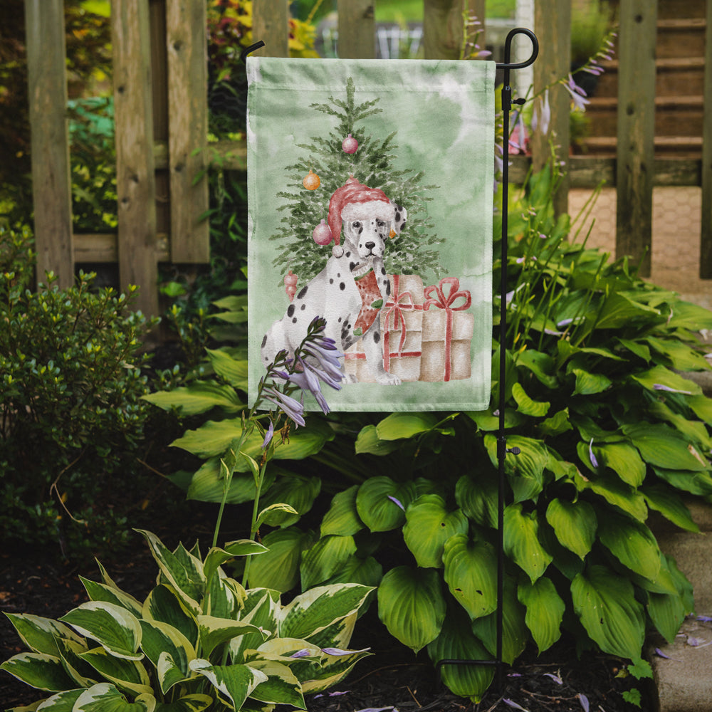 Dalmatian Christmas Presents and Tree Garden Flag