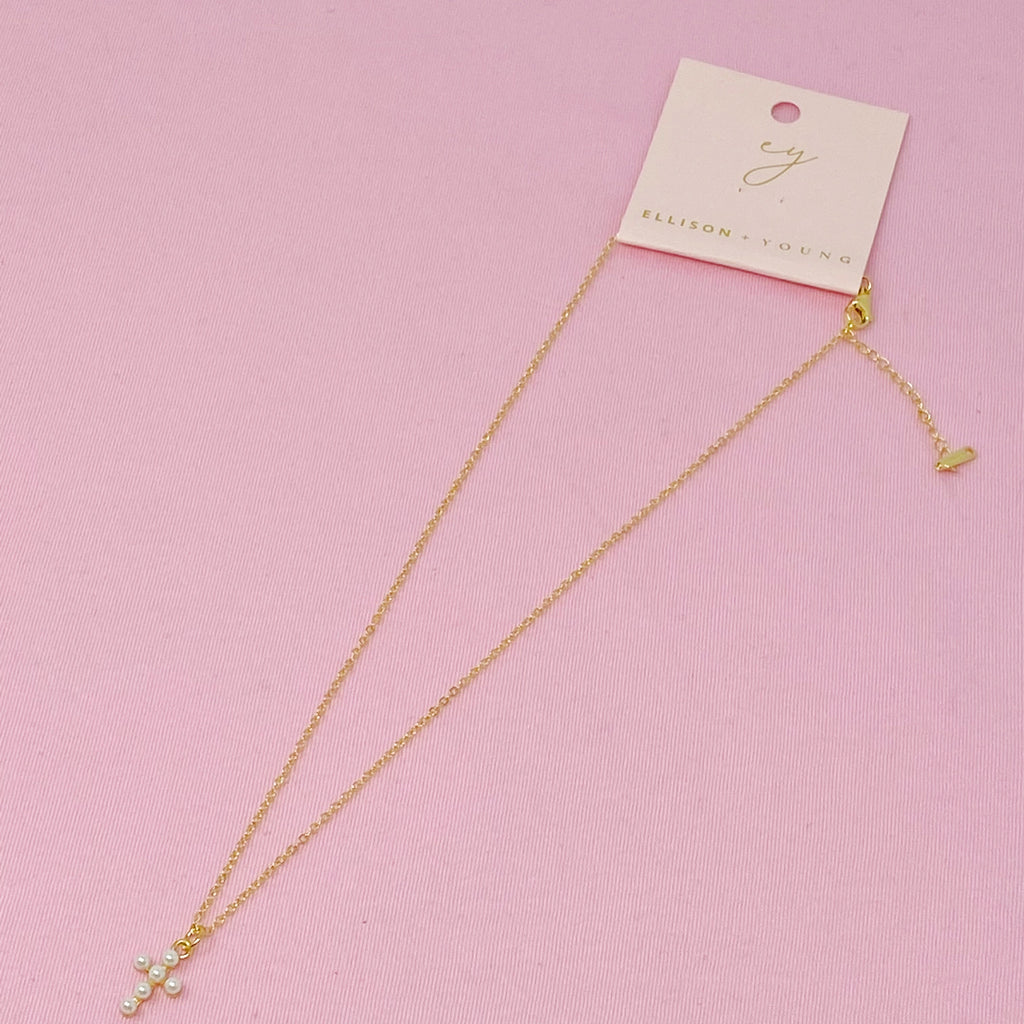 Shell Pearl Cross Necklace | Christian Jewelry