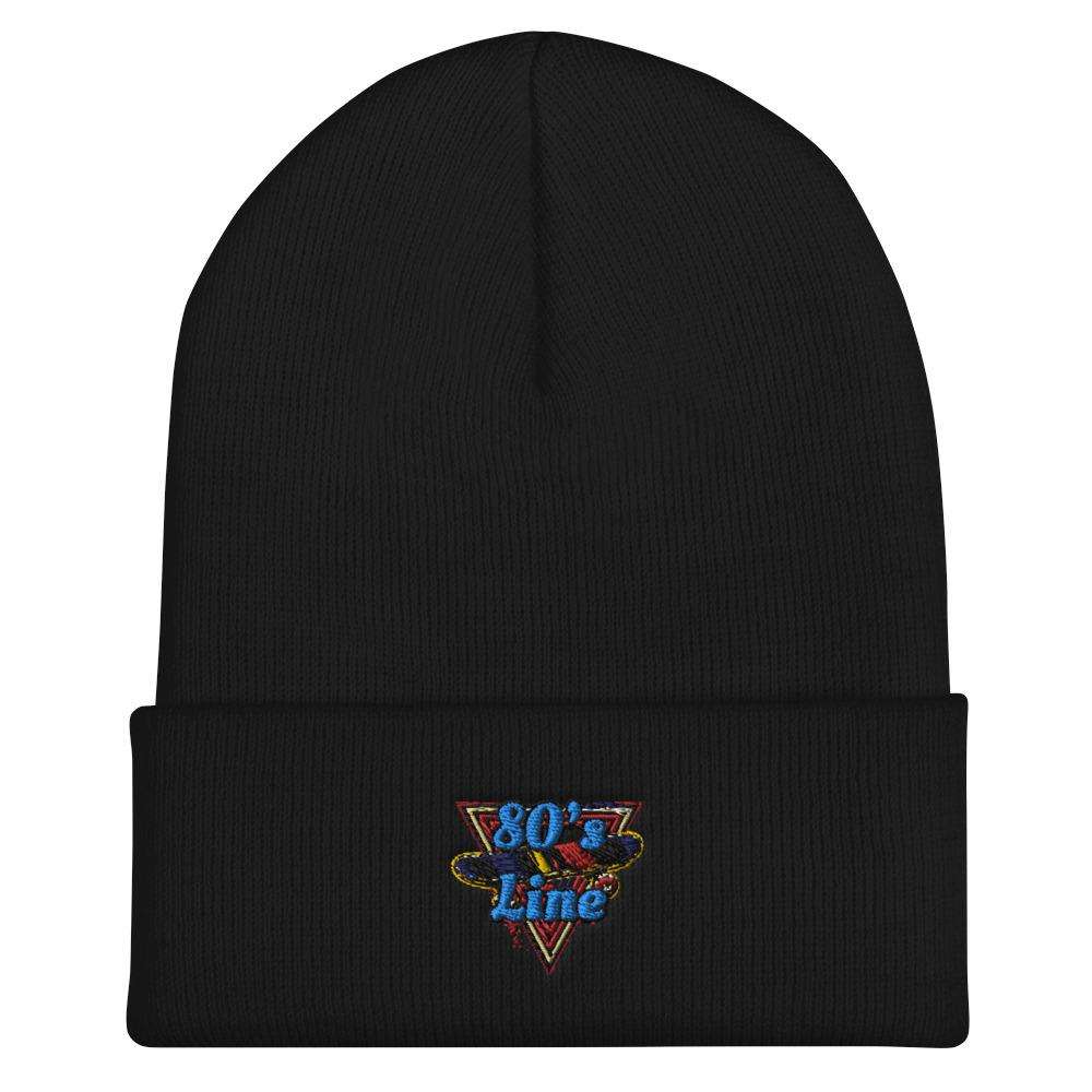80's Line Cuffed Beanie | Embroidered Cap