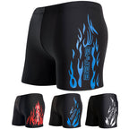 Men's Flame Print Swim Trunks