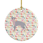 Ukrainian Levkoy Cat Christmas Ceramic Ornament