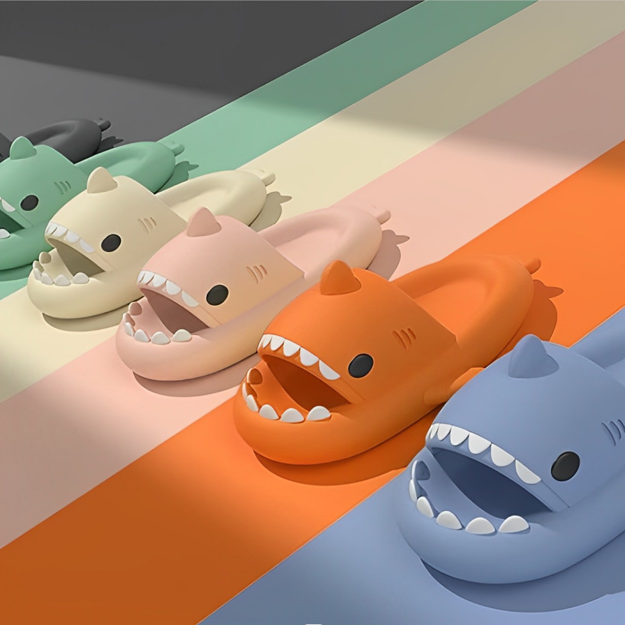Cartoon Shark Quick-Drying Non-Slip Slippers for All | Footwear