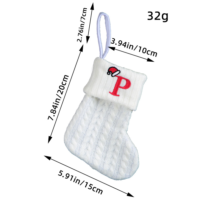 English Letter Christmas Socks