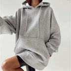 Versatile Solid Color Fleece Pullover Hoodie Sweater | Streetwear