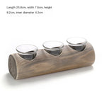 Handcrafted Wooden Candle Holder for Christmas Decor