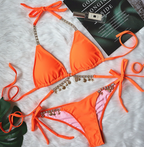 2021 New Women's Sexy Bikini with Crystal Accessories
