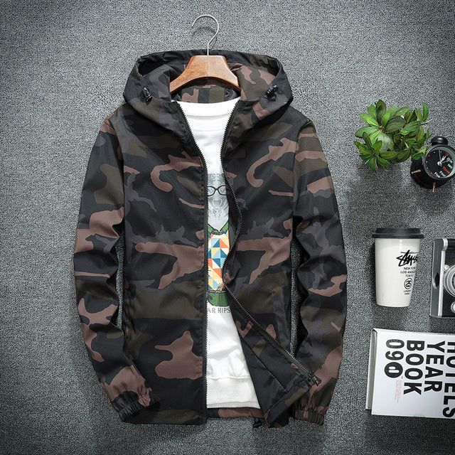 Autumn Hip Hop Jacket for Men and Women with Camouflage