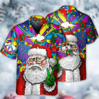 Men's Santa Claus Printed Short-Sleeved Shirt