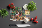 Belgian Malinois Cozy Christmas Glass Cutting Board