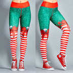 Women's Christmas Print Yoga and Fitness Leggings