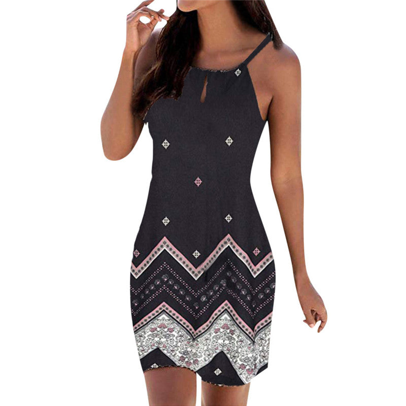 2019 Women's Summer A-Line Dress with Adjustable Straps