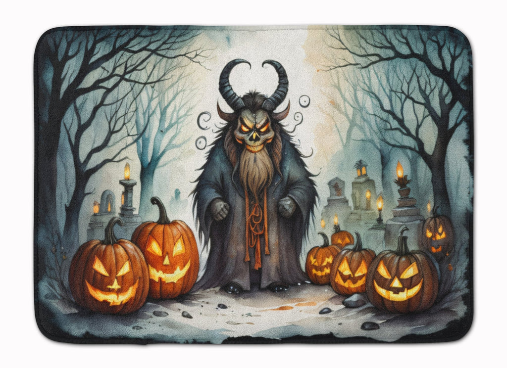 Krampus The Christmas Demon Spooky Halloween Memory Foam Kitchen Mat