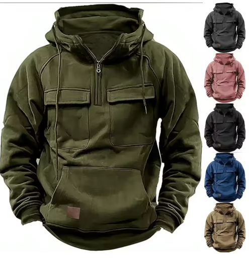 Men's Solid Color Casual Sweatshirt | Streetwear