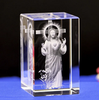 3D Crystal Crucifix Christian Ornament