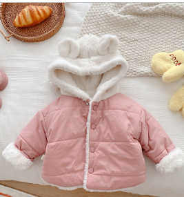 Hooded Furry Jacket for Children 0-5 Years (One Piece)