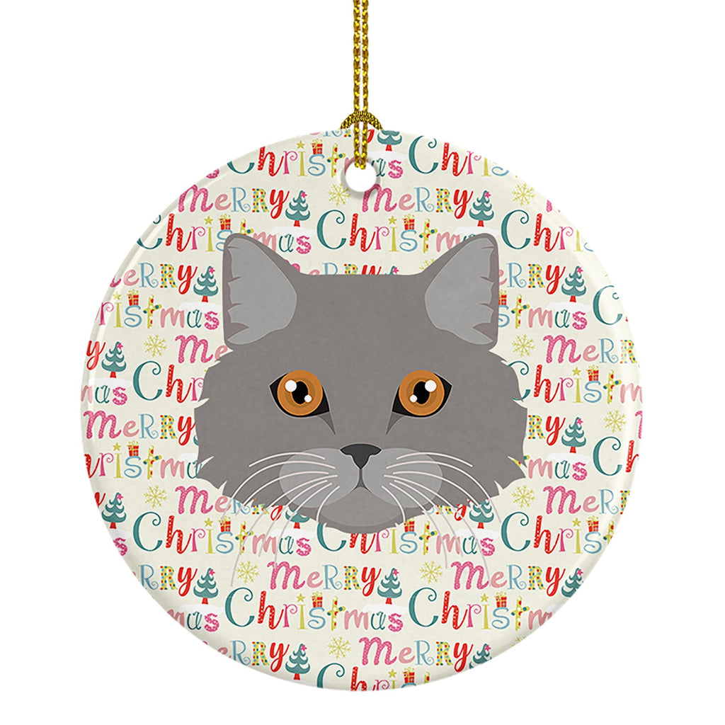 Brazilian Longhair Cat Christmas Ceramic Ornament
