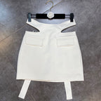 Waist Tie Crossover Cutout Bustier Top