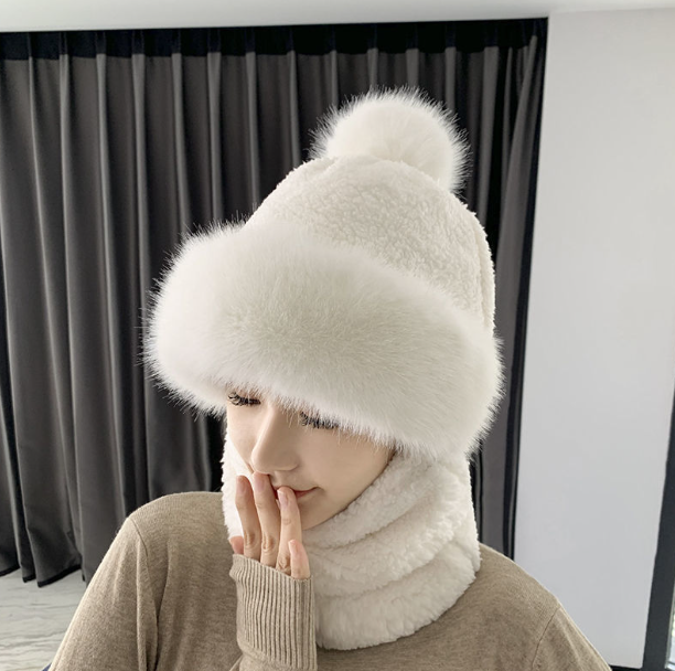 Fleece-lined Outdoor Hat with Ear and Wind Protection | Embroidered Cap