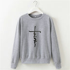 Street Style Letter Print Long Sleeve Round Neck Pullover | Streetwear