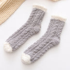 Color Twist Coral Fleece Winter Tube Socks