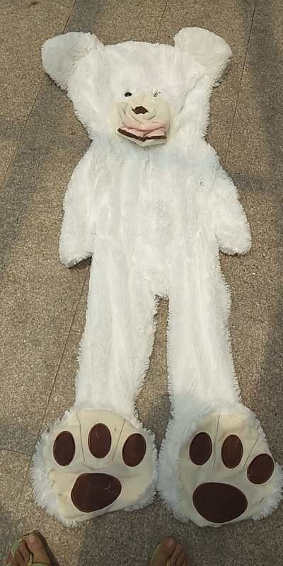 Giant Teddy Bear Plush Leather Shell