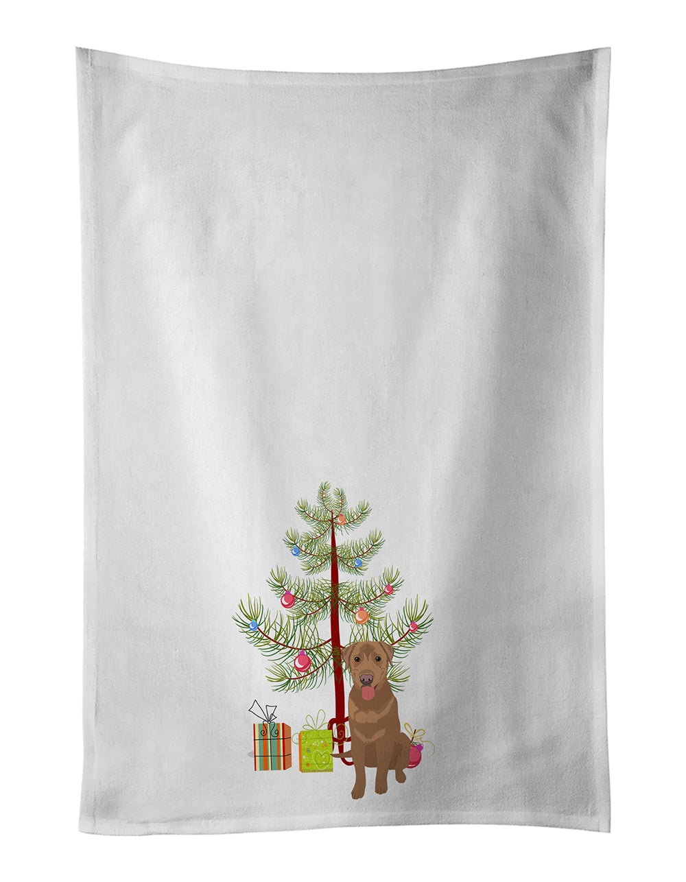 Labrador Retriever Red Christmas Kitchen Towel Set of 2