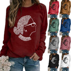 Justice Monogram Print Crew Neck Long Sleeve Sweatshirt | Streetwear