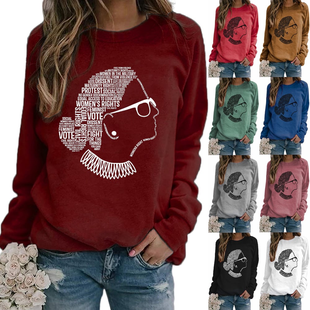 Justice Monogram Print Crew Neck Long Sleeve Sweatshirt | Streetwear