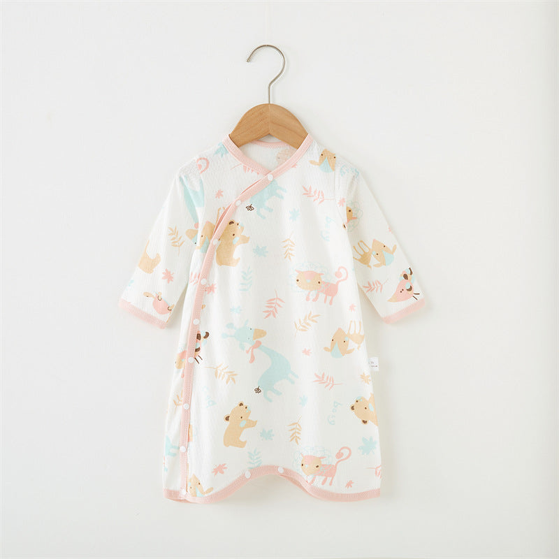 Baby Cotton Long Sleeve Romper for Summer Sleepwear