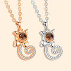 Cat Projection Pendant Necklace