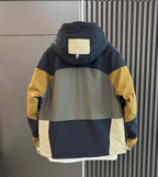 Korean Patchwork Contrast Color Bomber Jacket for Men