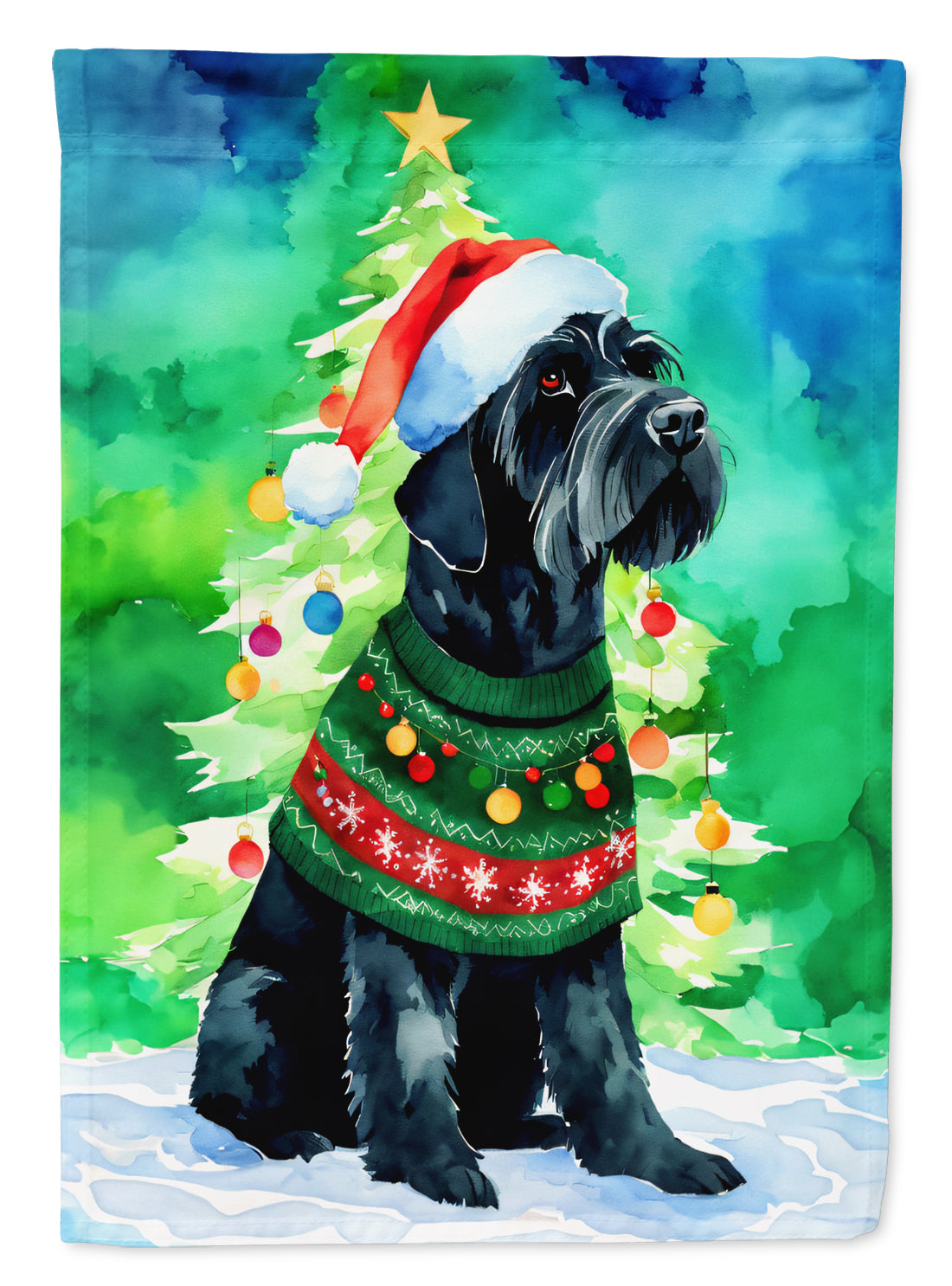 Giant Schnauzer Christmas Garden Flag