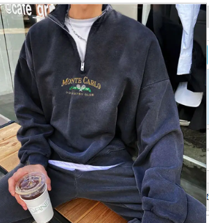 Nino Monte Carlo Quarter Zip Retro Sports Sweatshirt | Streetwear