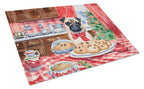 Pug Christmas Cookies Glass Cutting Board