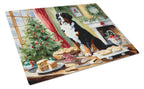 Bernese Mountain Dog Christmas Cookies Glass Cutting Board
