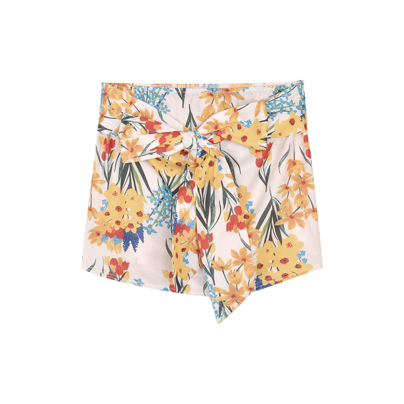Chain-Strap Halter Crop Top with Kanji Embroidery