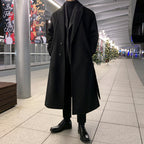 Knee-Length Trench Coat in High-Grade Fabric